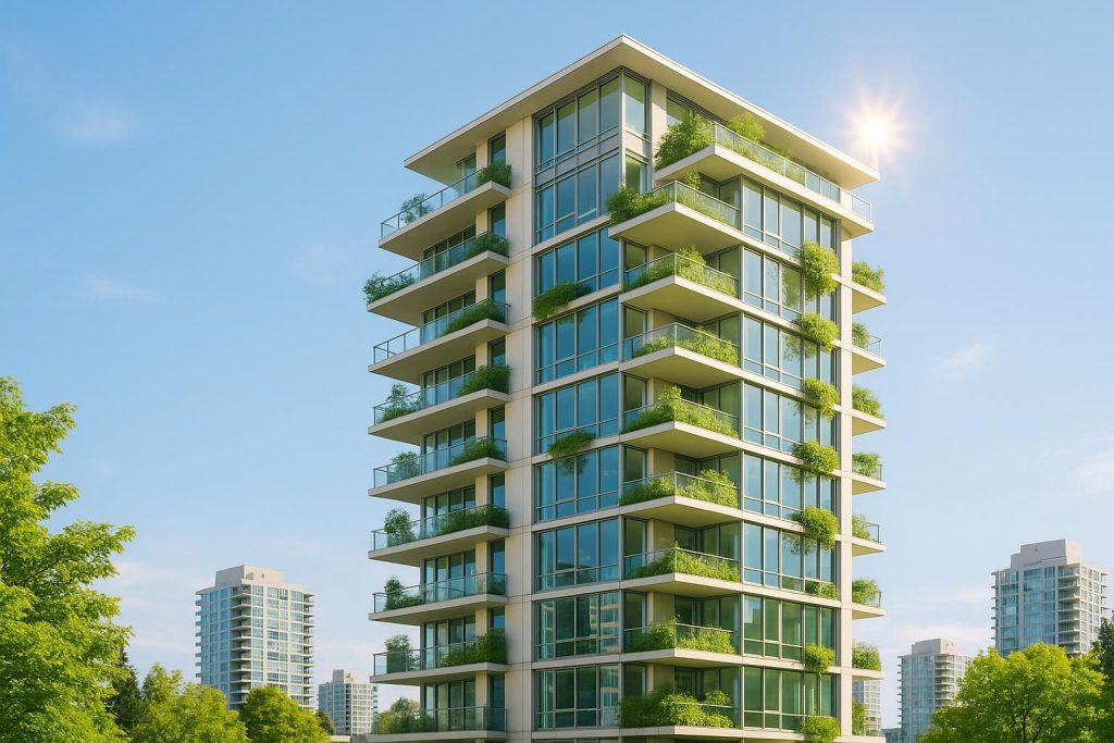 Sleek Vancouver condo highlighting sustainable features for luxury Vancouver living.