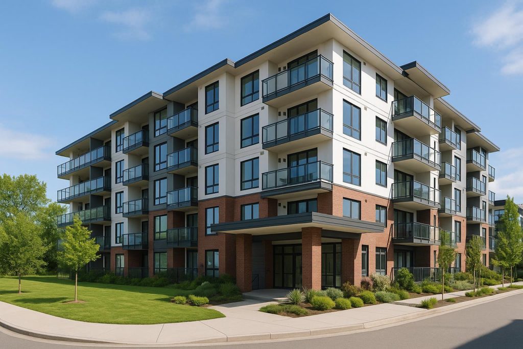 Modern Burnaby apartments showcasing multi-family housing design.