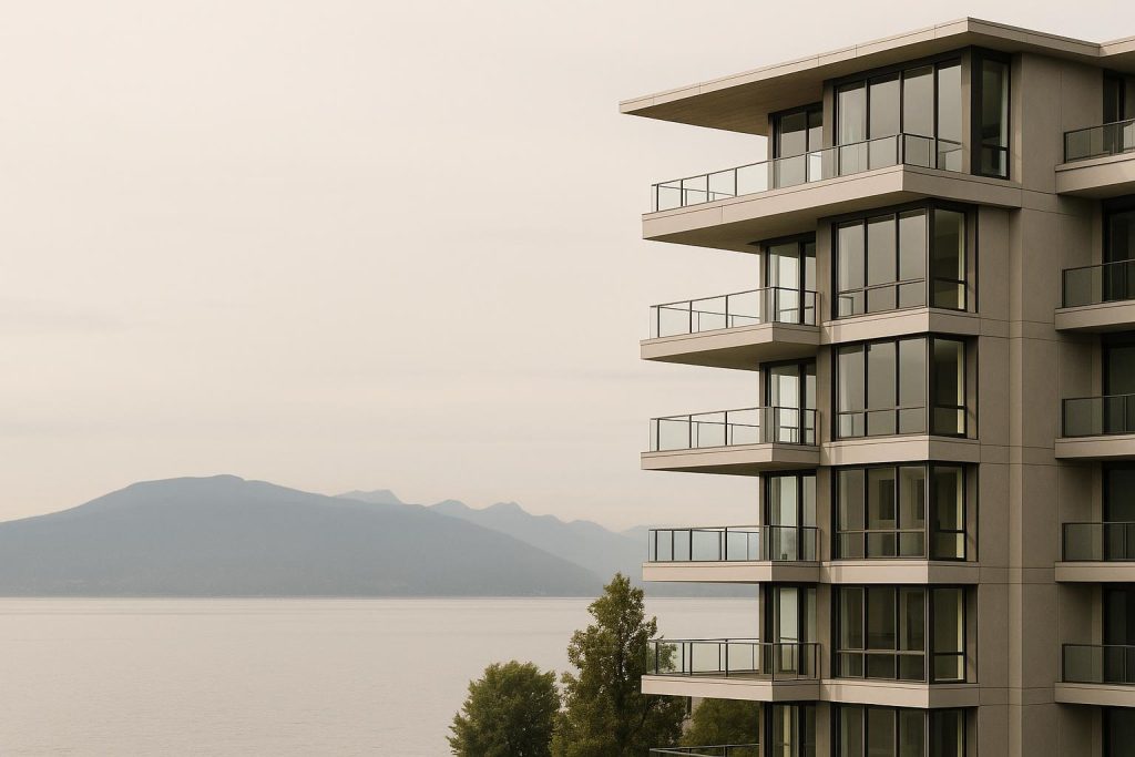 A modern Vancouver residential building representing exclusive modern communities following local guidelines.
