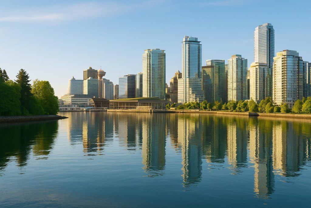 Modern Vancouver skyline with new builds Vancouver, reflecting the city’s high housing demand.